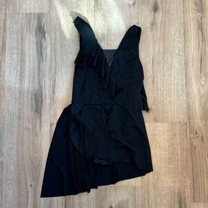 balera Black dance costume leotard‎ with skirt